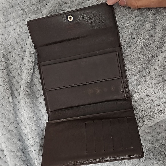 LOUIS VUITTON VINTAGE DAMIER EBENE PORTE TRESOR CANVAS WALLET - Picture 2 of 15